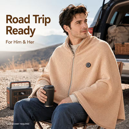 🖤Black Friday Sale 50% OFF!!❄️ Stay Warm All Winter — Portable Electric Heated Blanket Shawl