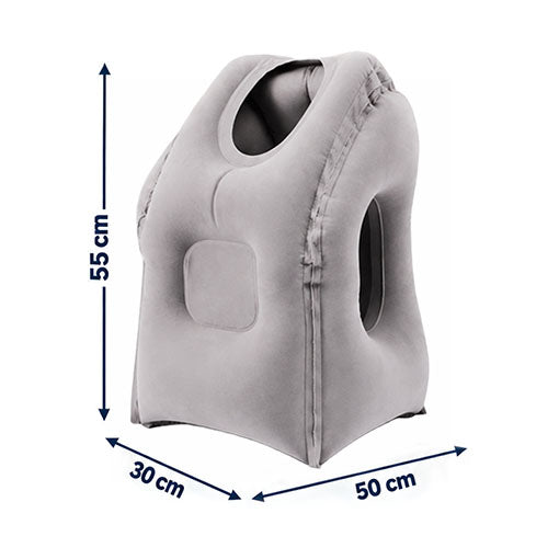 😴 LIMITED-TIME 50% OFF! ✈️ Inflatable Ergonomic Hollow-Cutout Travel Pillow – PVC Flocking, Quick Inflate, With Storage Bag ✨