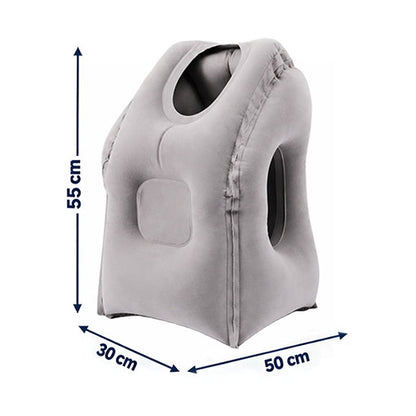 😴 LIMITED-TIME 50% OFF! ✈️ Inflatable Ergonomic Hollow-Cutout Travel Pillow – PVC Flocking, Quick Inflate, With Storage Bag ✨