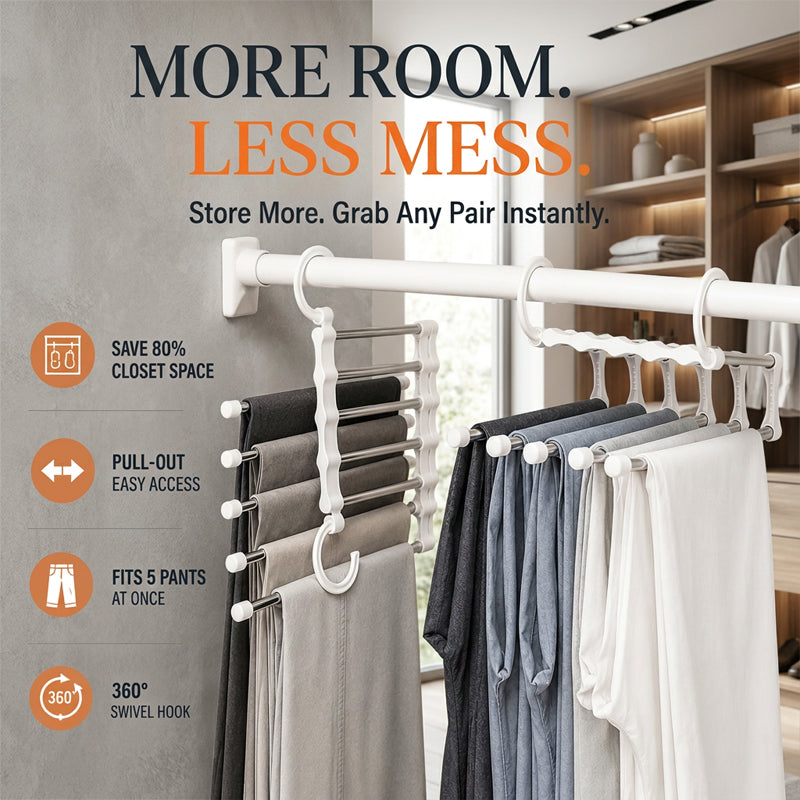 🔥2026 HOT SALE🔥Closet Space Saver Pants Hanger for Closet Organization👖 (Offer)
