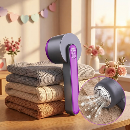 Rechargeable 6-Blade Fabric Shaver & Lint Remover for Cashmere, Wool & Sweaters (la)