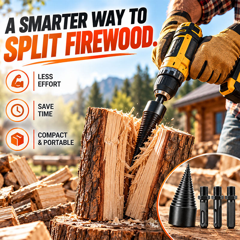 🔈2026 Seasonal Special ⏳50K+ SOLD! 🔧 Durable Firewood Drill Set – Quick Log Prep 🛠️⚡