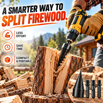 🔈2026 Seasonal Special ⏳50K+ SOLD! 🔧 Durable Firewood Drill Set – Quick Log Prep 🛠️⚡