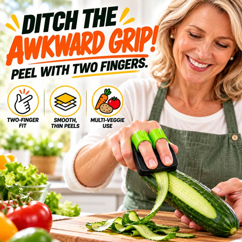 Ergonomic Two-Finger Fruit and Vegetable Peeler (LA)