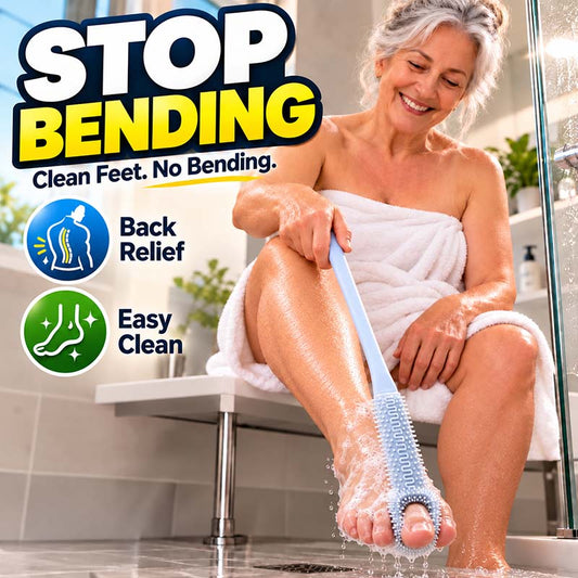 🥳2026 HOT SALE🔥No-Bend Long-Handle Foot Scrubber for Easy Shower Care