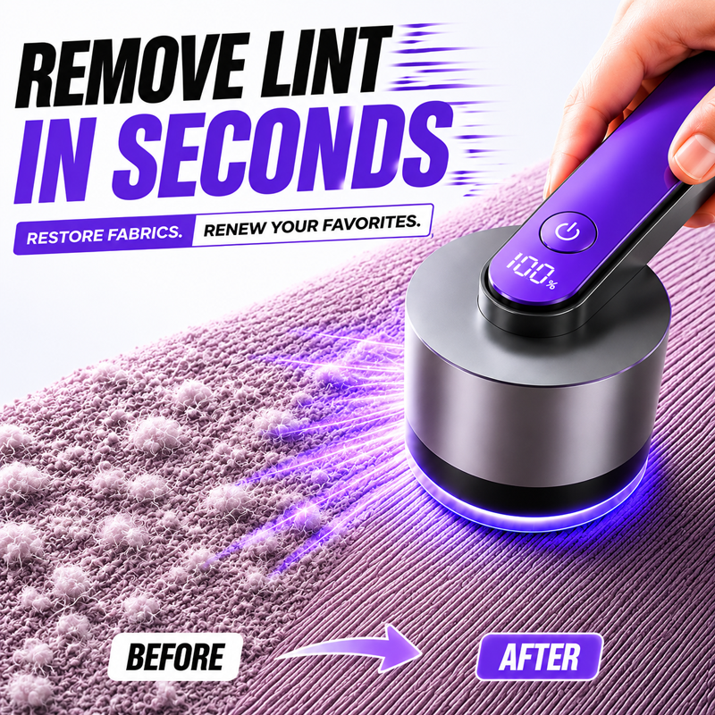 Rechargeable 6-Blade Fabric Shaver & Lint Remover for Cashmere, Wool & Sweaters (la)