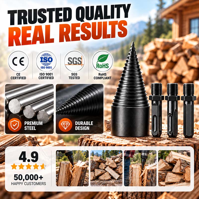 🔈2026 Seasonal Special ⏳50K+ SOLD! 🔧 Durable Firewood Drill Set – Quick Log Prep 🛠️⚡