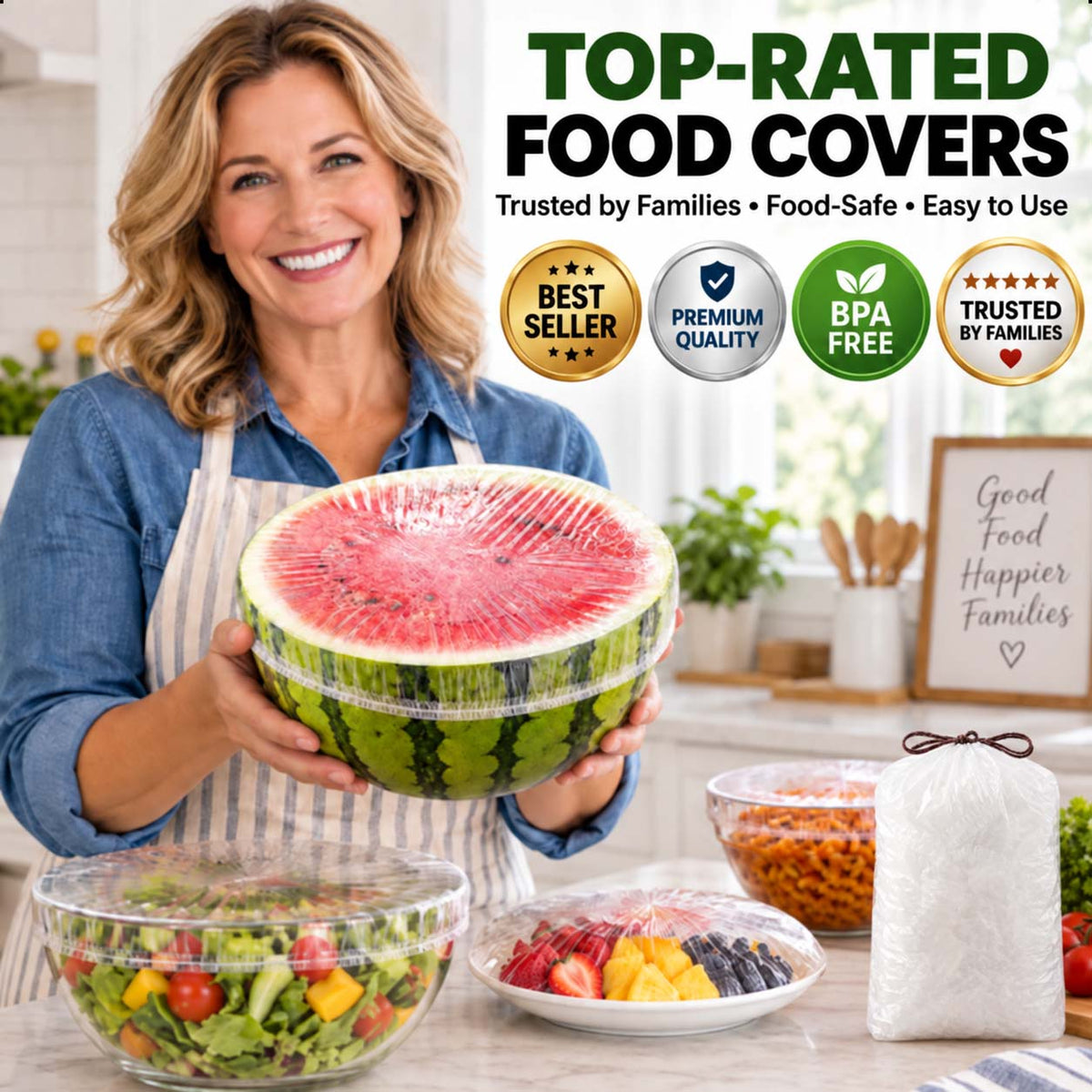 🔥Disposable Stretch Food Covers for Bowls & Plates (LA)