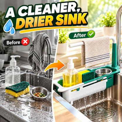 Telescopic Sink Storage Rack✨