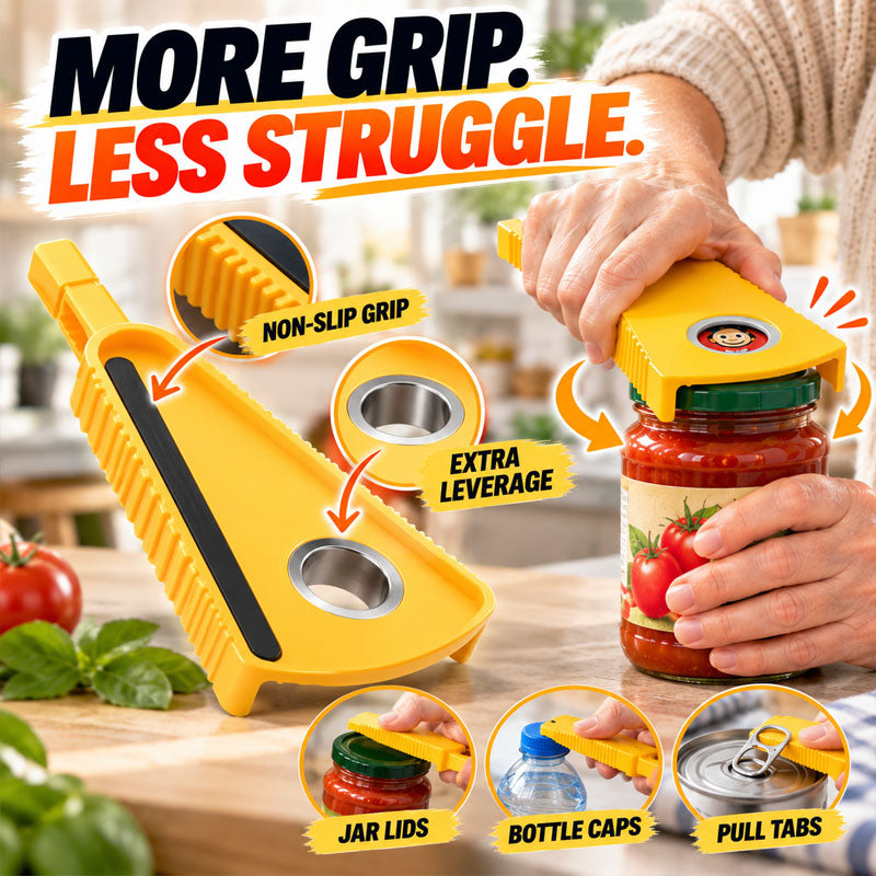 🥳HOT SALE🥳💞50K+ SOLD! Multi-Opener! Opens 6 lid types, non-slip & easy grip. Effortless opening – grab yours! ✅