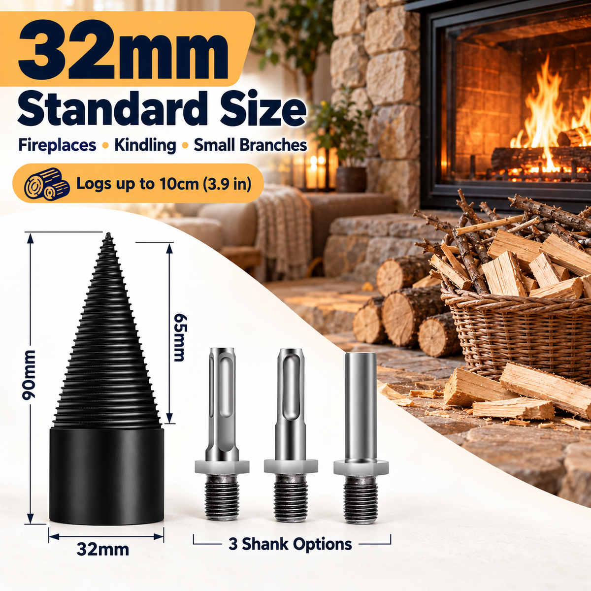 🔈2026 Seasonal Special ⏳50K+ SOLD! 🔧 Durable Firewood Drill Set – Quick Log Prep 🛠️⚡