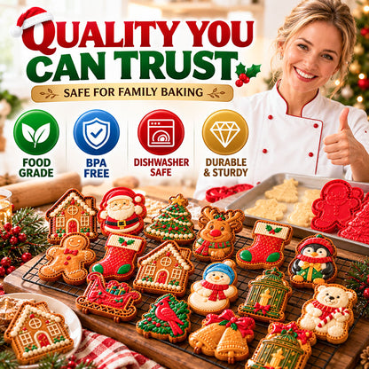 ✨ 🎄9-Design Christmas Mini Pie Mold Collection 🥧