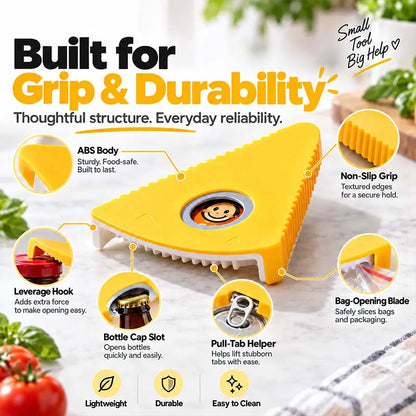 🥳HOT SALE🥳💞50K+ SOLD! Multi-Opener! Opens 6 lid types, non-slip & easy grip. Effortless opening – grab yours! ✅