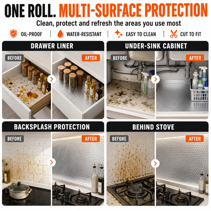 🛡️68% OFF! 🍳 Kitchen Oil-Proof Stickers – Removable Self-Adhesive Cabinet 🌟(offer)