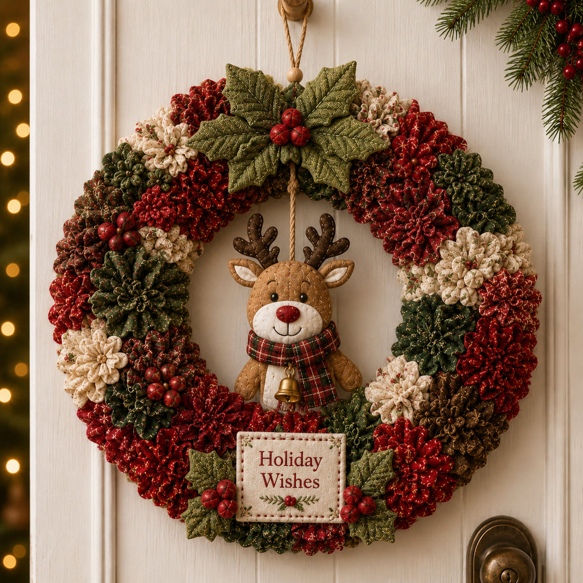 🎄 3D Fabric Poke Wreath DIY Kit (LA)
