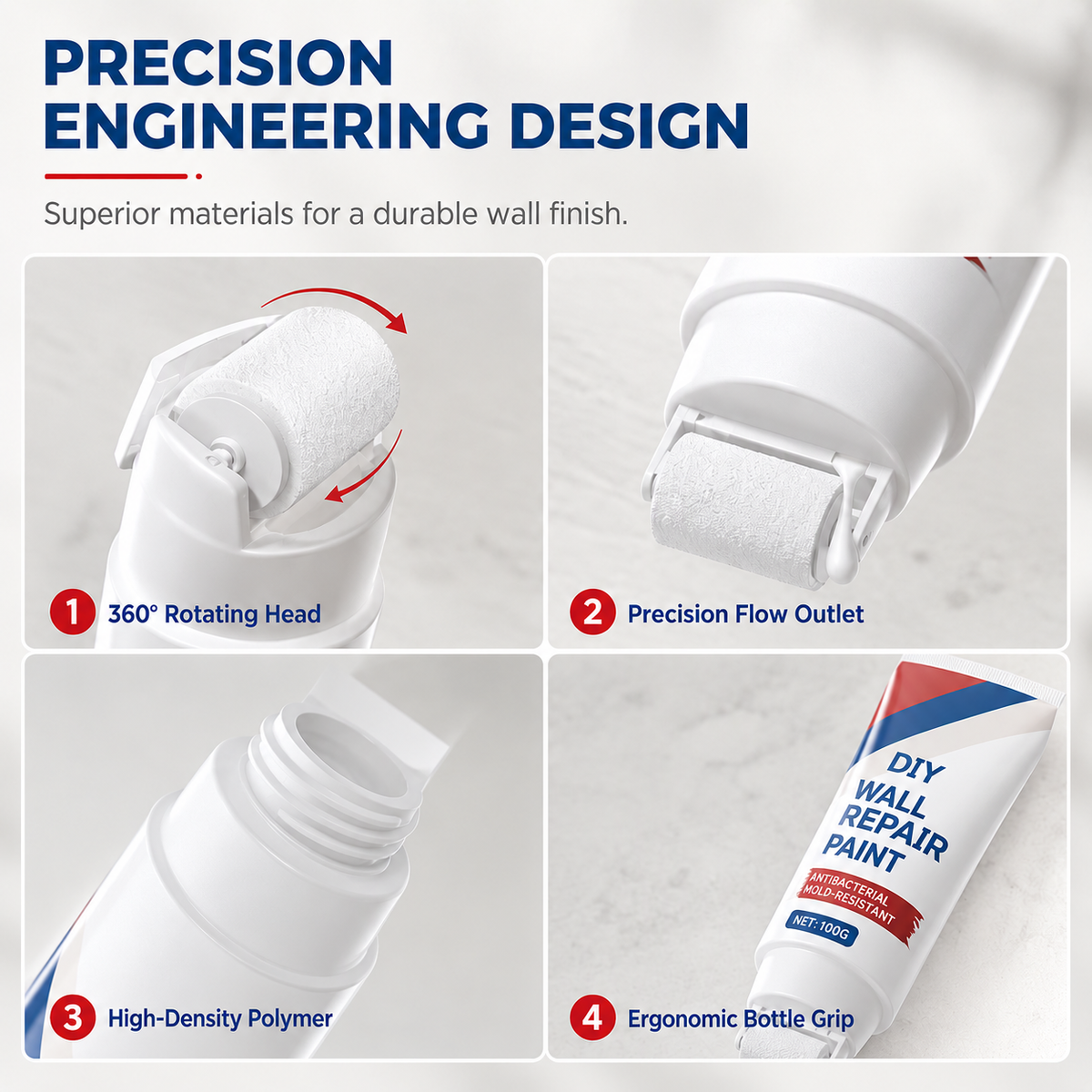 All-in-One Wall Repair Paste with Roller Brush (LA)