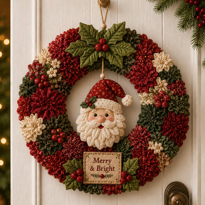 🎄 3D Fabric Poke Wreath DIY Kit (LA)