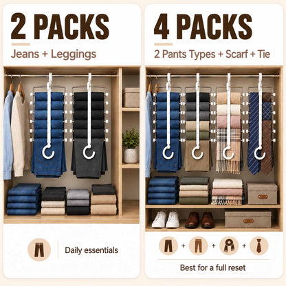 🔥2026 HOT SALE🔥Closet Space Saver Pants Hanger for Closet Organization👖