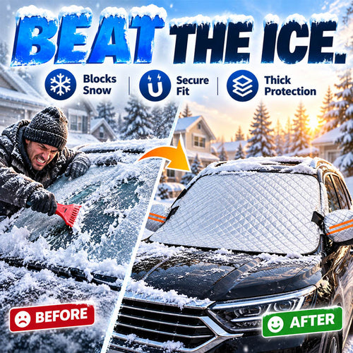 ⏳Time-Limited Special⏰Thickened Magnetic Car Windshield Snow Cover Winter Front Windshield Half Cover for Sedans and SUVs