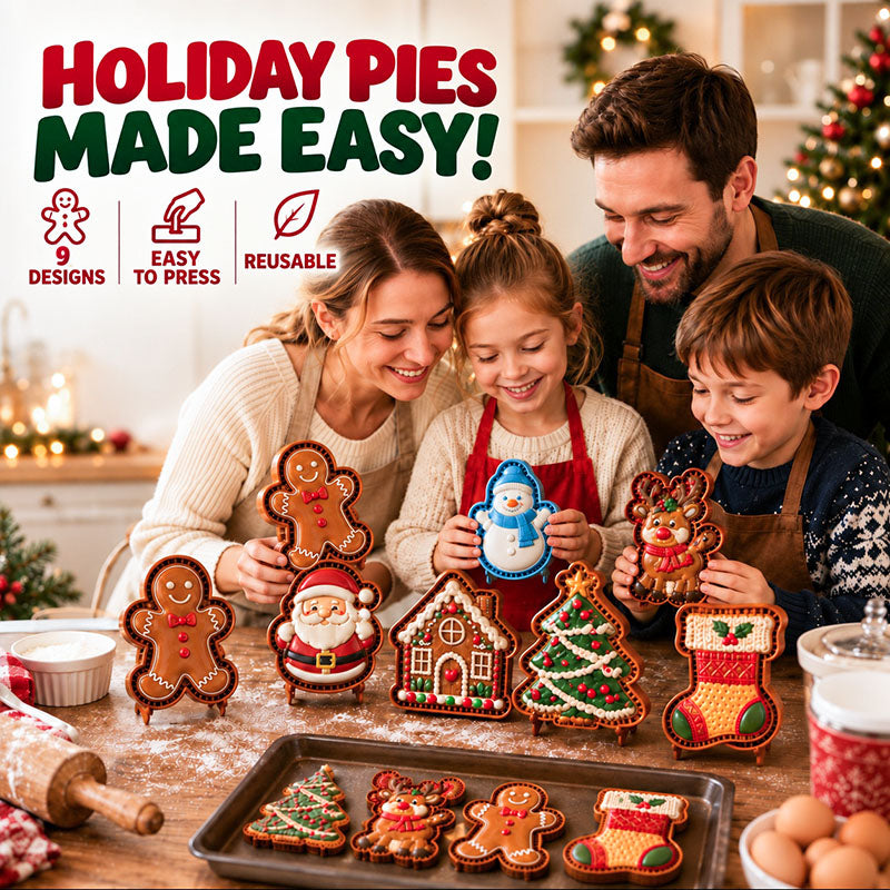✨ 🎄9-Design Christmas Mini Pie Mold Collection 🥧