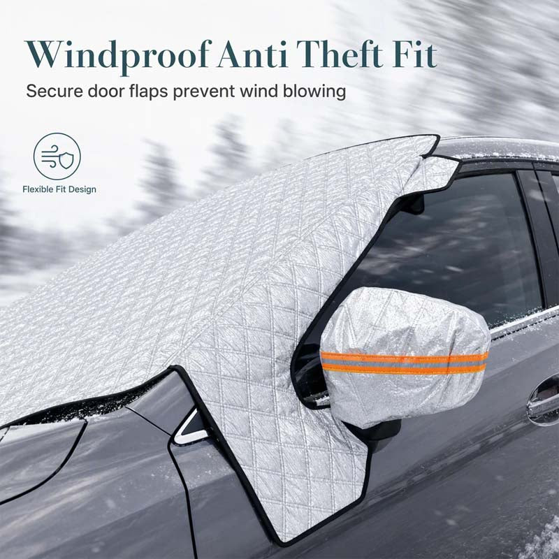 ⏳Time-Limited Special⏰Thickened Magnetic Car Windshield Snow Cover Winter Front Windshield Half Cover for Sedans and SUVs