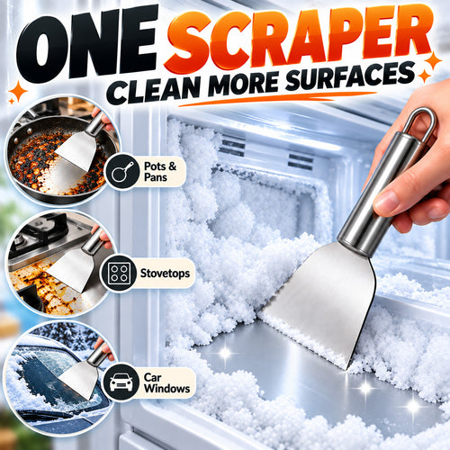 Multi-Purpose Stainless Steel Ice Cleaning Scraper
