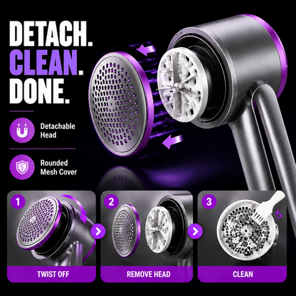 Rechargeable 6-Blade Fabric Shaver & Lint Remover for Cashmere, Wool & Sweaters (la)