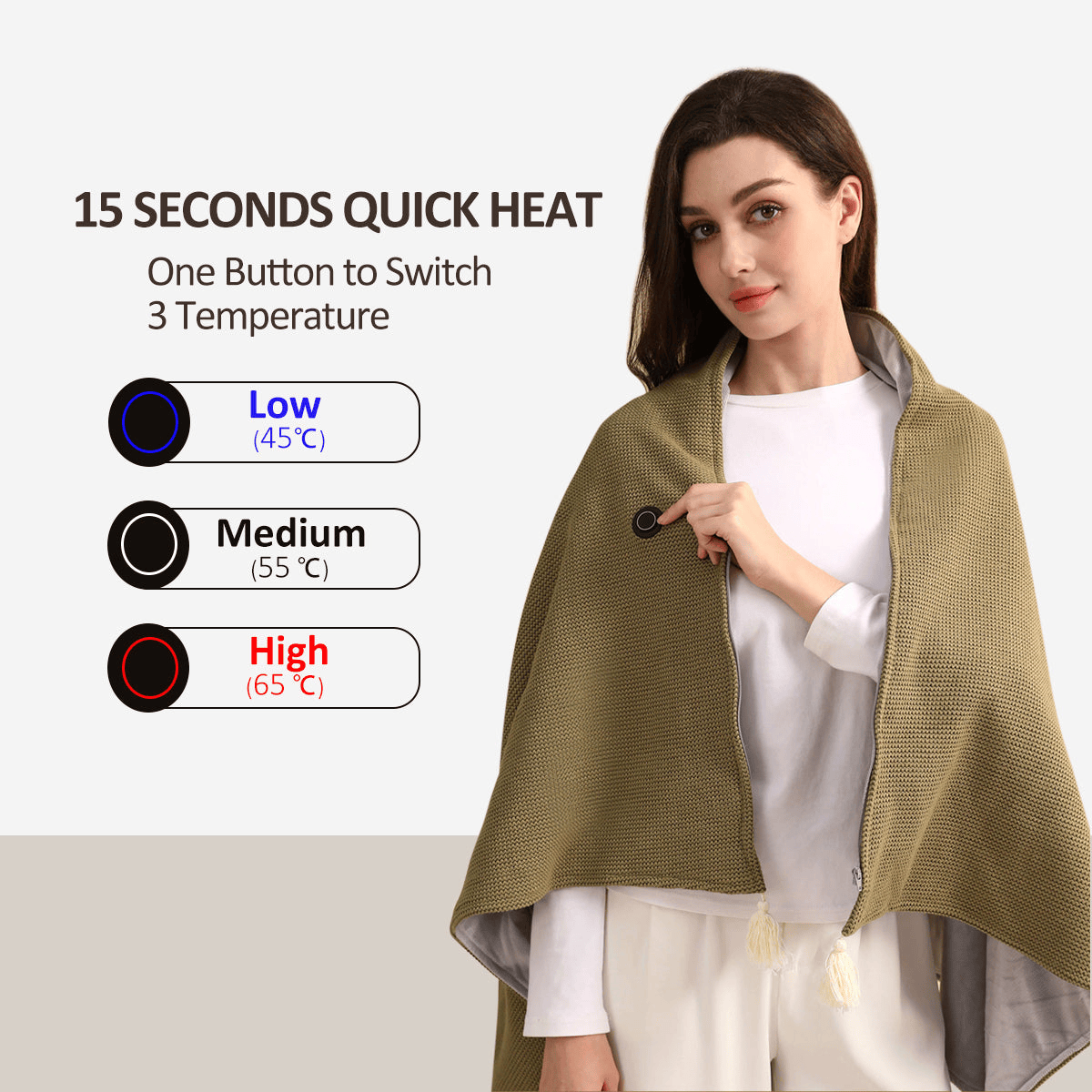 🖤Black Friday Sale 50% OFF!!❄️ Stay Warm All Winter — Portable Electric Heated Blanket Shawl