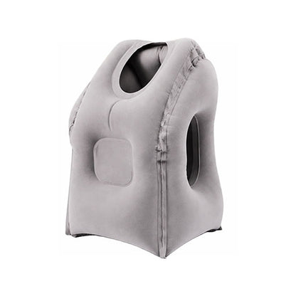 😴 LIMITED-TIME 50% OFF! ✈️ Inflatable Ergonomic Hollow-Cutout Travel Pillow – PVC Flocking, Quick Inflate, With Storage Bag ✨
