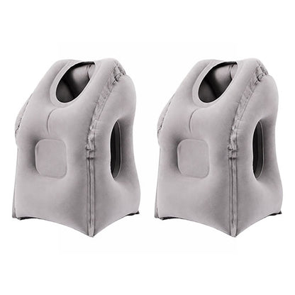 😴 LIMITED-TIME 50% OFF! ✈️ Inflatable Ergonomic Hollow-Cutout Travel Pillow – PVC Flocking, Quick Inflate, With Storage Bag ✨