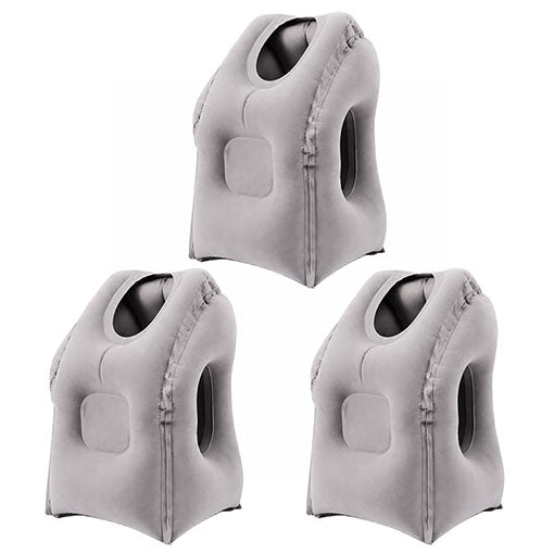 😴 LIMITED-TIME 50% OFF! ✈️ Inflatable Ergonomic Hollow-Cutout Travel Pillow – PVC Flocking, Quick Inflate, With Storage Bag ✨