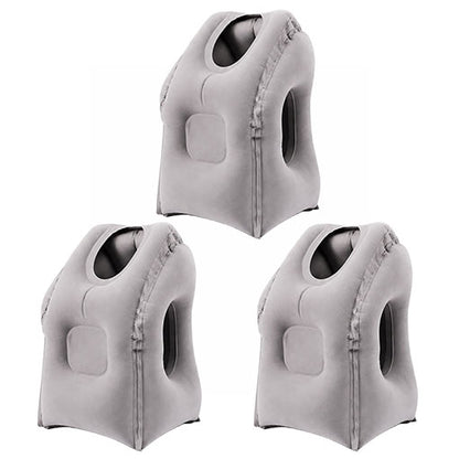 😴 LIMITED-TIME 50% OFF! ✈️ Inflatable Ergonomic Hollow-Cutout Travel Pillow – PVC Flocking, Quick Inflate, With Storage Bag ✨