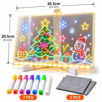 🔥✨ LED Note Board 🎨Includes 7 colour pens, bright display & reusable – Perfect for messages, reminders & creative fun 🖍️