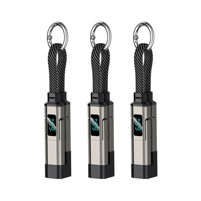 🔥 4-in-1 Digital Display Keychain Charging Cable (offer)