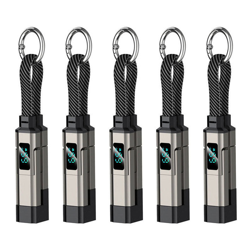 🔥 4-in-1 Digital Display Keychain Charging Cable (offer)