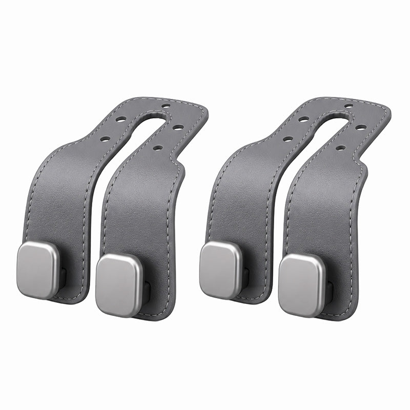 🔥2-in-1 Leather Car Seat Hook & Phone Mount for Purses, Bags & Drinks(La)