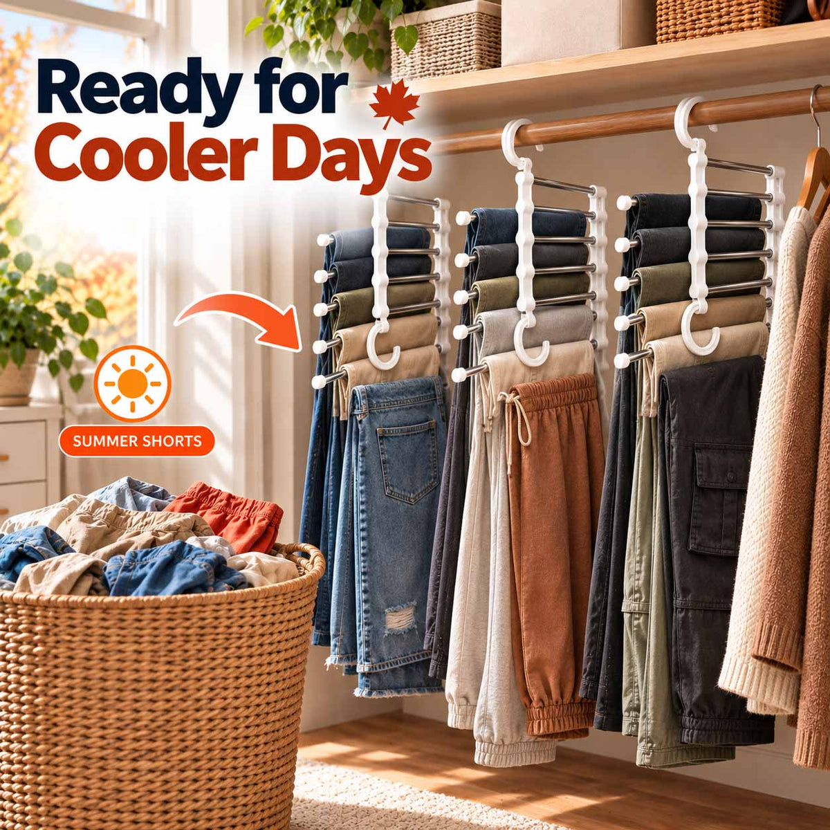🔥2026 HOT SALE🔥Closet Space Saver Pants Hanger for Closet Organization👖