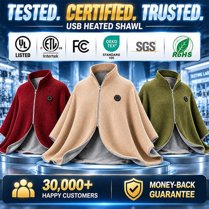 🖤Black Friday Sale 50% OFF!!❄️ Stay Warm All Winter — Portable Electric Heated Blanket Shawl