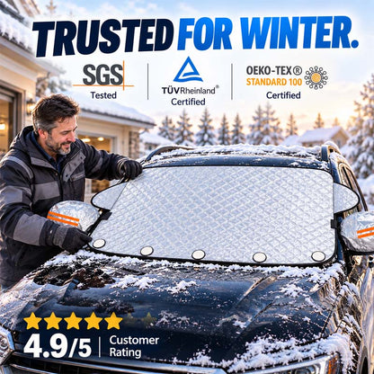 ⏳Time-Limited Special⏰Thickened Magnetic Car Windshield Snow Cover Winter Front Windshield Half Cover for Sedans and SUVs