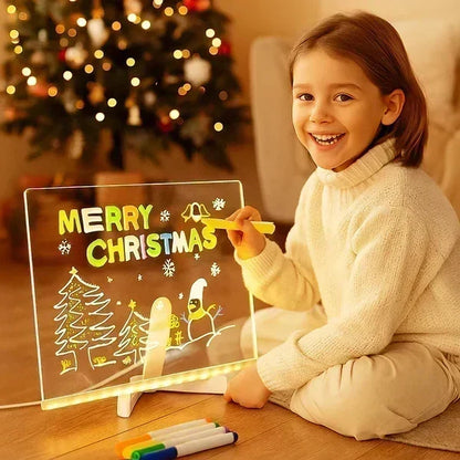 🔥✨ LED Note Board 🎨Includes 7 colour pens, bright display & reusable – Perfect for messages, reminders & creative fun 🖍️