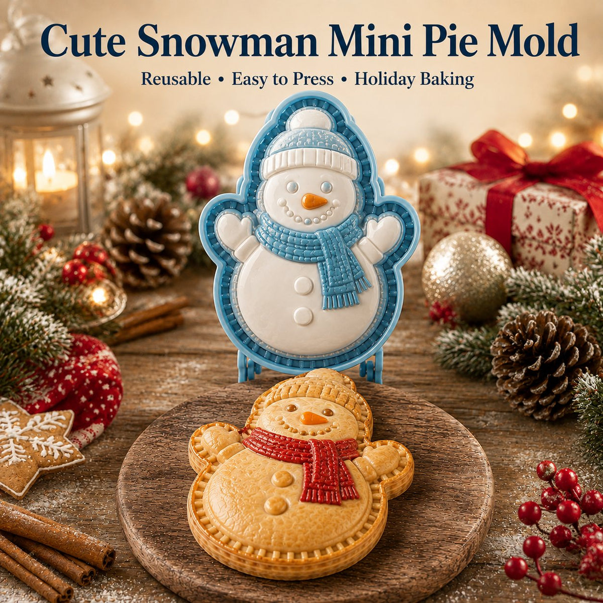 ✨ 🎄9-Design Christmas Mini Pie Mold Collection 🥧