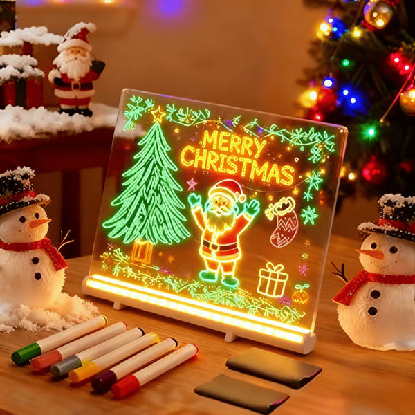 🔥✨ LED Note Board 🎨Includes 7 colour pens, bright display & reusable – Perfect for messages, reminders & creative fun 🖍️