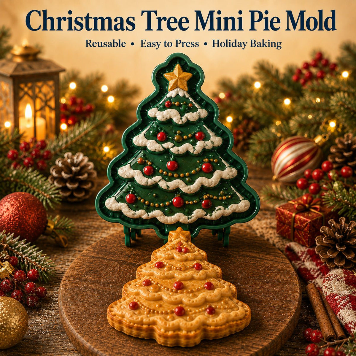 ✨ 🎄9-Design Christmas Mini Pie Mold Collection 🥧