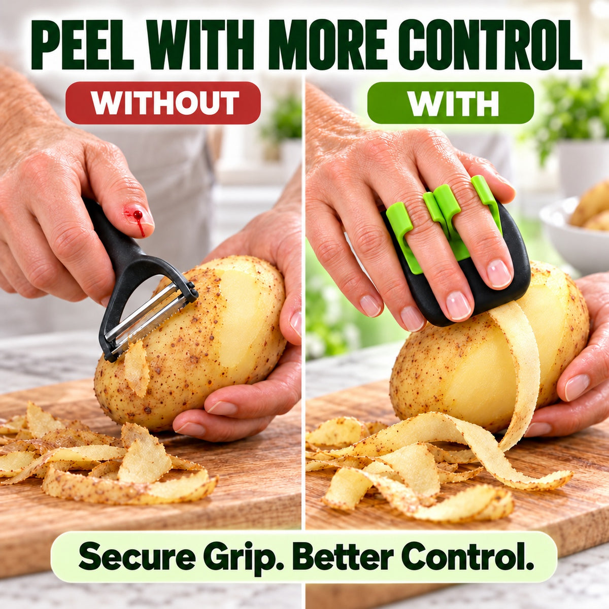 Ergonomic Two-Finger Fruit and Vegetable Peeler (LA)