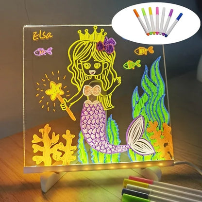 🔥✨ LED Note Board 🎨Includes 7 colour pens, bright display & reusable – Perfect for messages, reminders & creative fun 🖍️