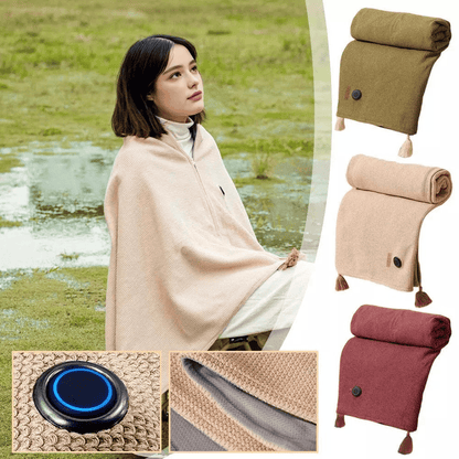 🖤Black Friday Sale 50% OFF!!❄️ Stay Warm All Winter — Portable Electric Heated Blanket Shawl