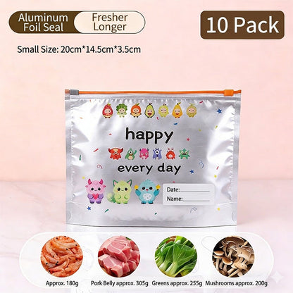 ⭐ Reusable Aluminum Foil Sealable Storage Bags (10-Pieces) (Offer)