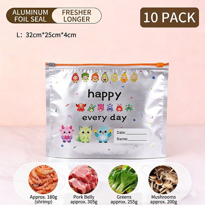 ⭐ Reusable Aluminum Foil Sealable Storage Bags (10-Pieces) (Offer)