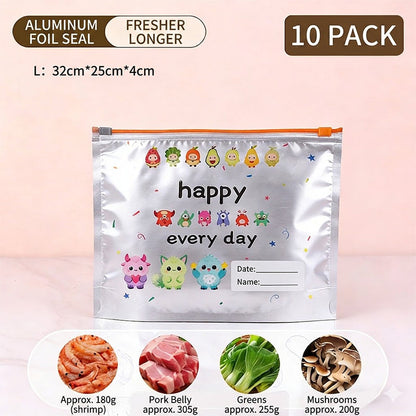 ⭐ Reusable Aluminum Foil Sealable Storage Bags (10-Pieces) (Offer)