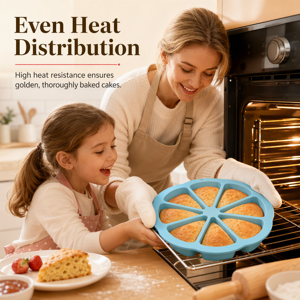 🔥8 Cavity Triangle Silicone Cake Mold (AN)